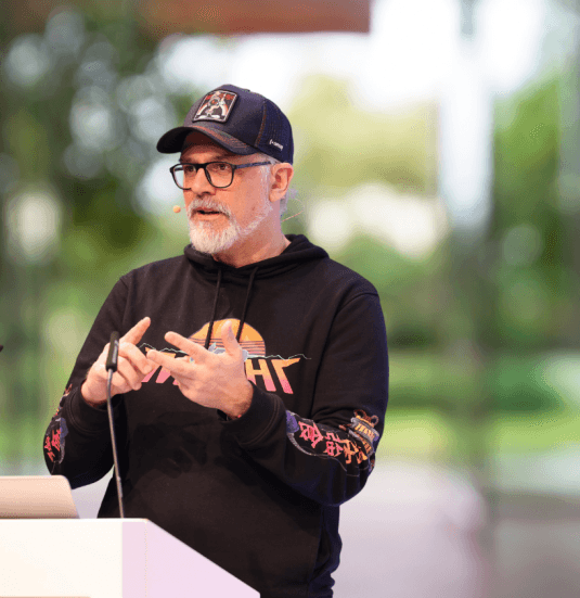 Michael Aechtler bei einer KI-Keynote
