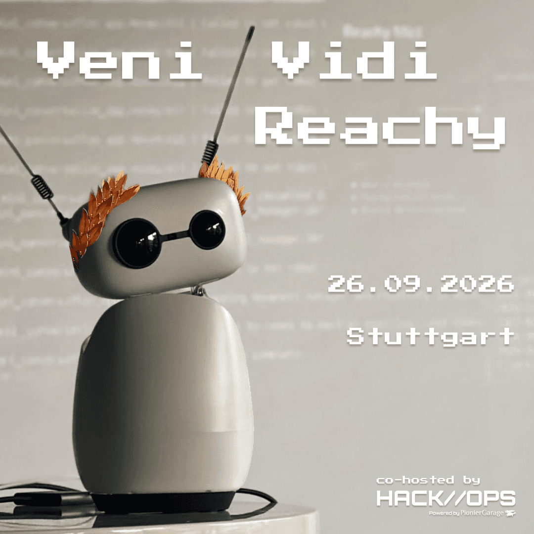 Physical AI Hackathon in Stuttgart with a Reachy Mini robot