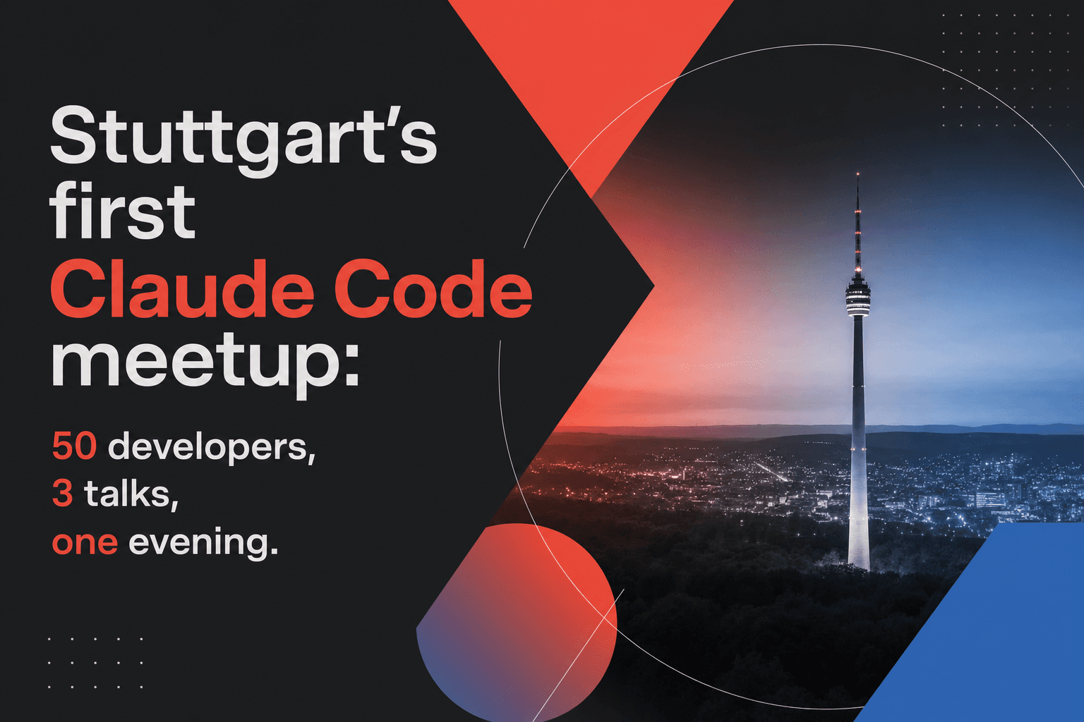 Stuttgart's first Claude Code meetup: 50 developers, 3 talks, one evening